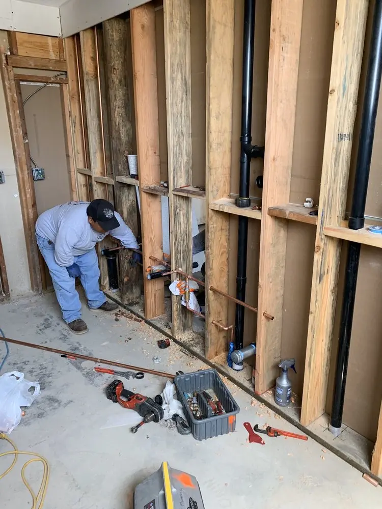 Commercial rough-in plumbing for Water Heater Replacement in Hampton